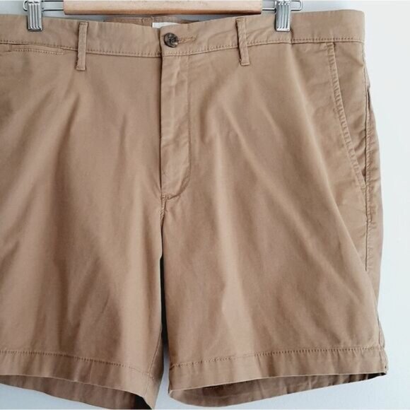 New GOODFELLOW | Linden Flat Front Casual Shorts Tan Beige Mens Sz 36 - Picture 3 of 11